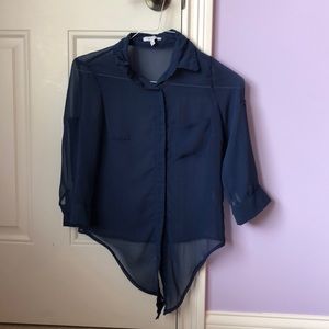 Blue button down shirt